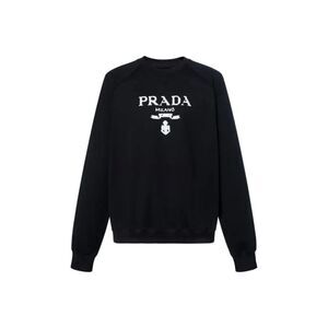 NWOT PRADA Printed Cotton Fleece Crewneck Sweatshirt